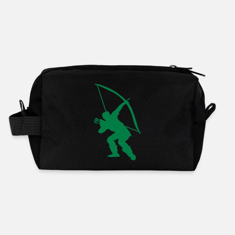 Archery longbow medieval design Trousse de toilette en tissu recyclé