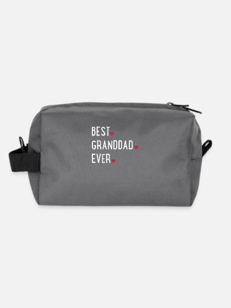 Grandfather - Recycled Toiletry Zip Bag - anthracite - Back