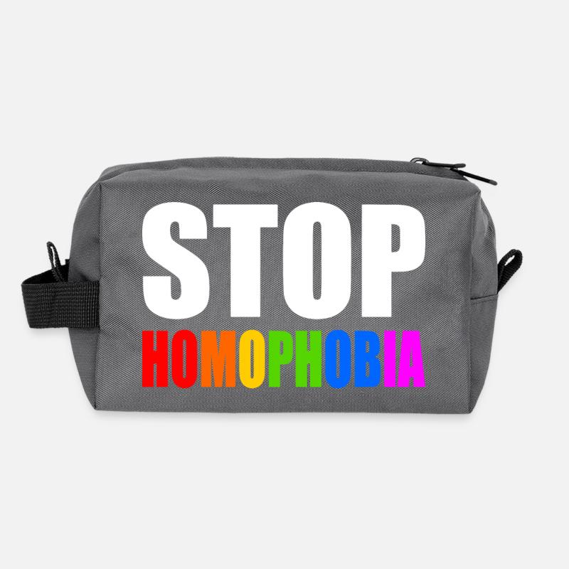 Stop homophobia Trousse de toilette en tissu recyclé