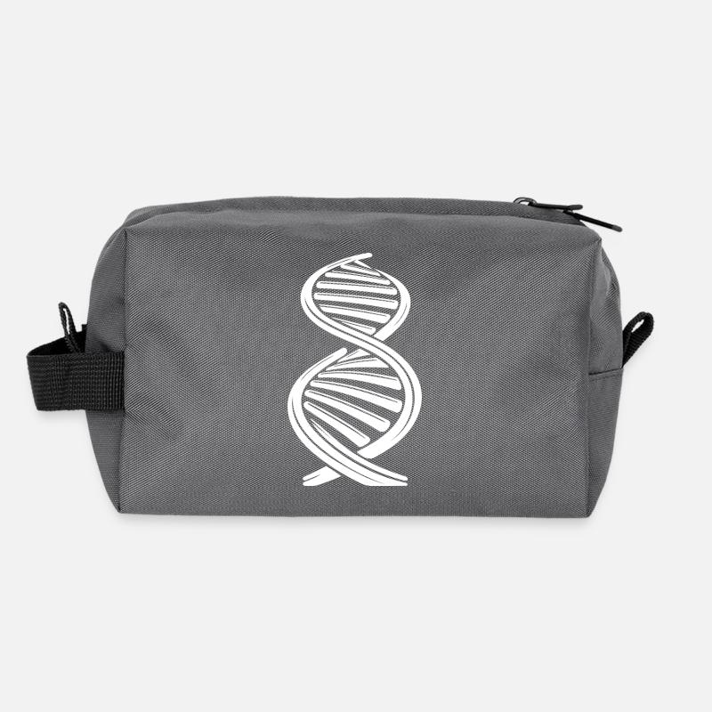 Nucleotide chain DNA strand double helix Recycled Toiletry Zip Bag