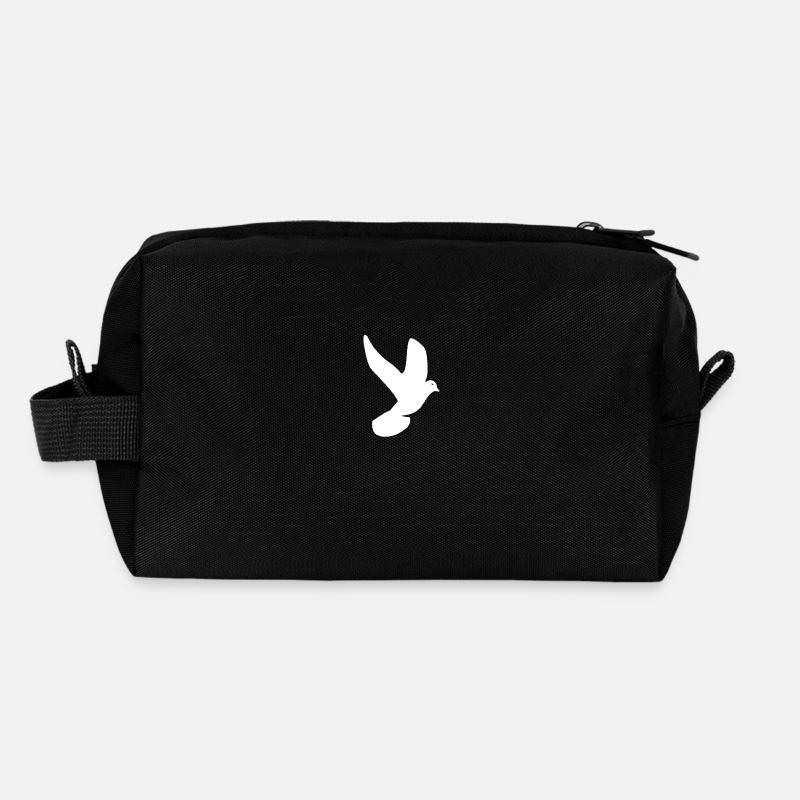 Taube - Recycelte Kulturtasche - Schwarz