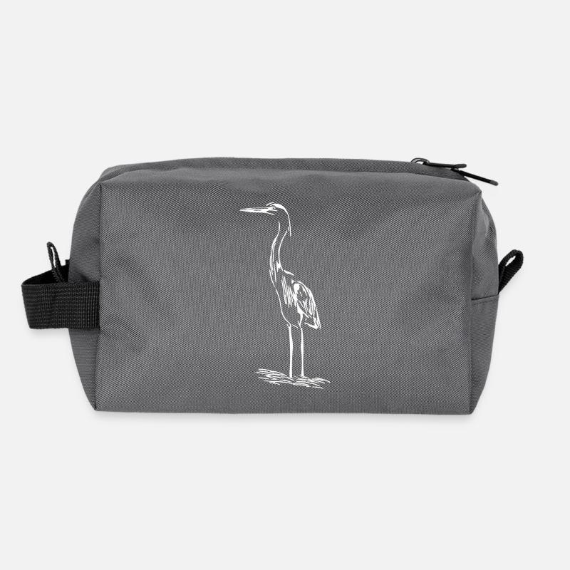 Elegant heron Recycled Toiletry Zip Bag