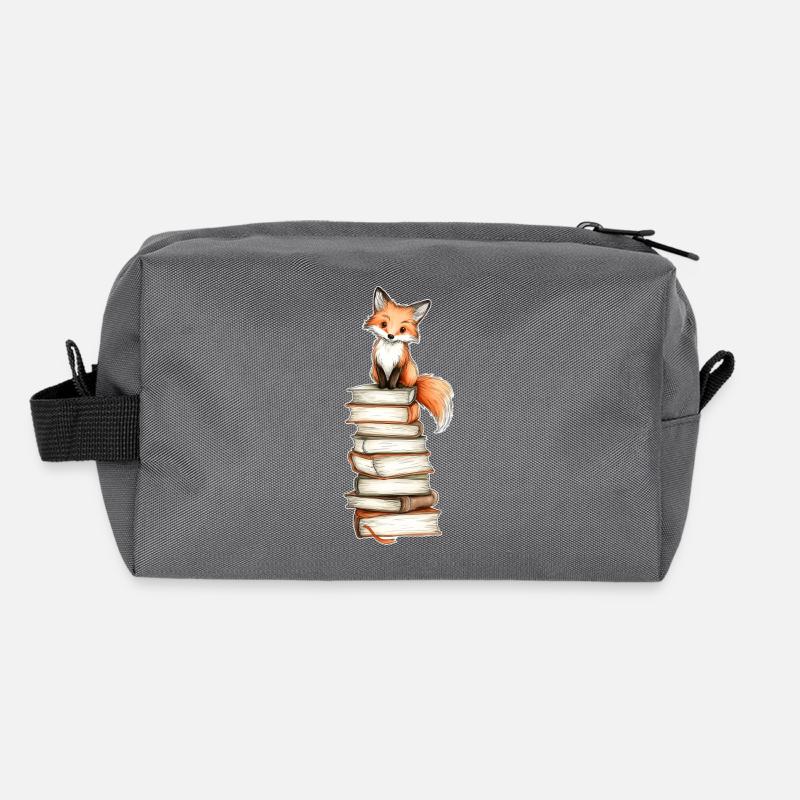 Fuchs auf Bücherstapel Recycelte Kulturtasche