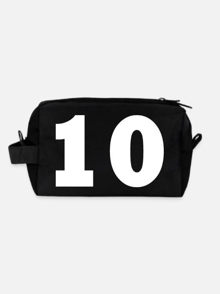 10 - Recycelte Kulturtasche - Schwarz - Hinten