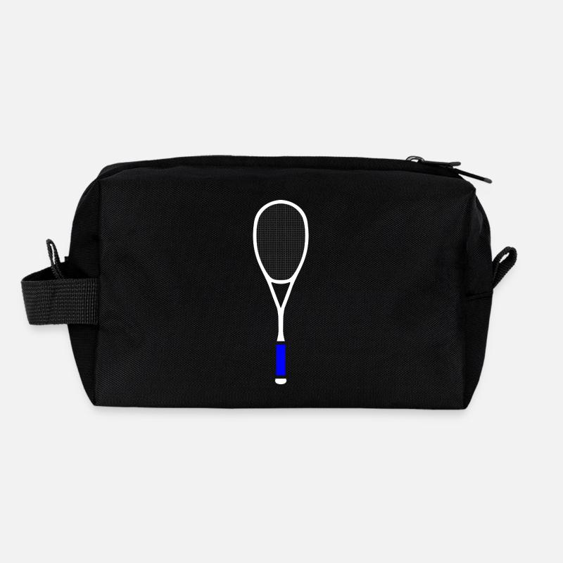 Raquette de squash Tennis Multicolore Blanc Bleu Trousse de toilette en tissu recyclé