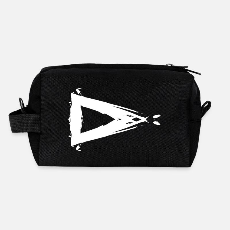 Dreieck Design Bürste Form Mathe Weiß Recycelte Kulturtasche