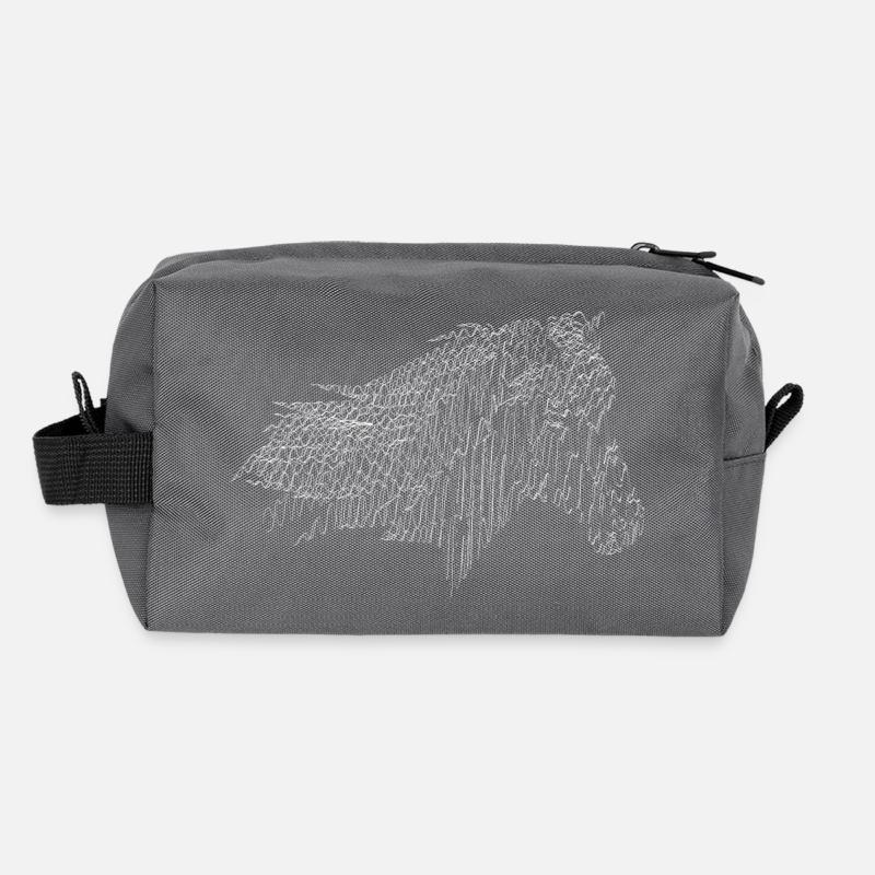 Cheval à couver blanc Trousse de toilette en tissu recyclé