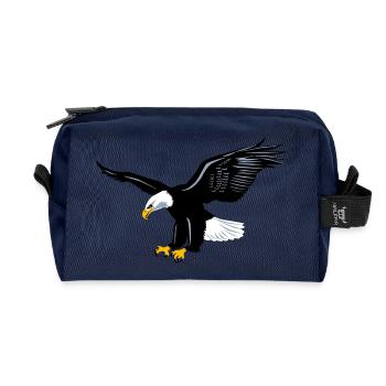Eagle very proud - king of the skies - Recycled Toiletry Zip Bag - navy - Front