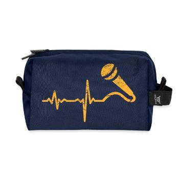 Geschenk Heartbeat Sänger Mikrofon - Recycelte Kulturtasche - Navy - Vorne