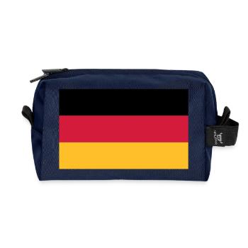 Drapeau de l'Allemagne - Trousse de toilette en tissu recyclé - marine - Devant