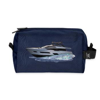 motorboat - Recycled Toiletry Zip Bag - navy - Front