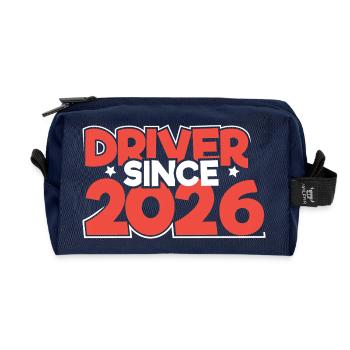 Driving License 2026 Driving Test Driving License Test - Recycled Toiletry Zip Bag - navy - Front