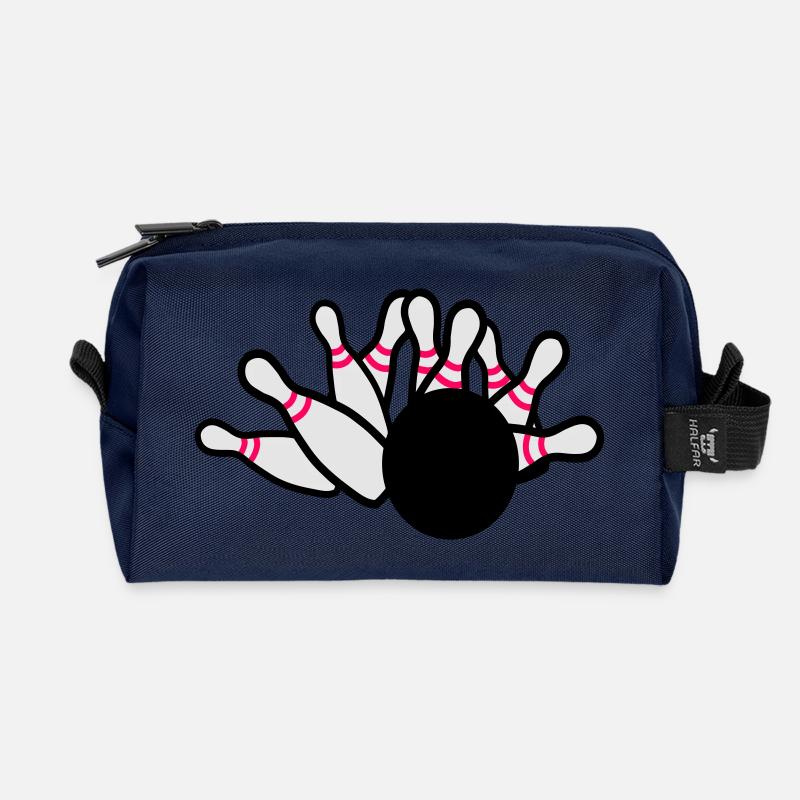 Kegeln - Recycelte Kulturtasche - Navy