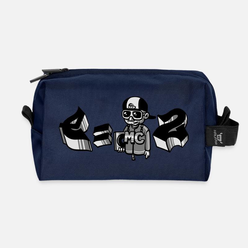 E=MC2 flex - Recycled Toiletry Zip Bag - navy