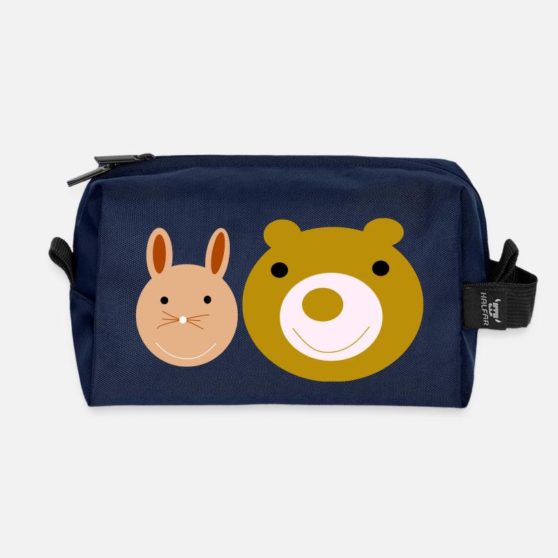 Hase und Baer - Recycelte Kulturtasche - Navy