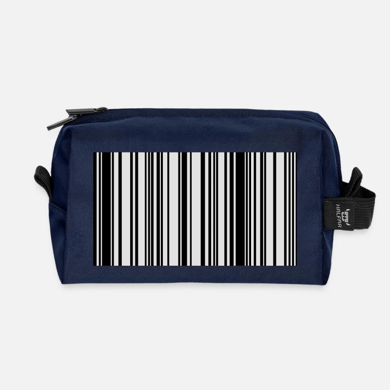 barcode - Recycled Toiletry Zip Bag - navy