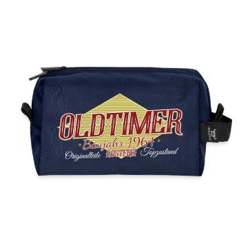 Oldtimer 1964 Sprüche zum Geburtstag - Recycelte Kulturtasche - Navy - Vorne