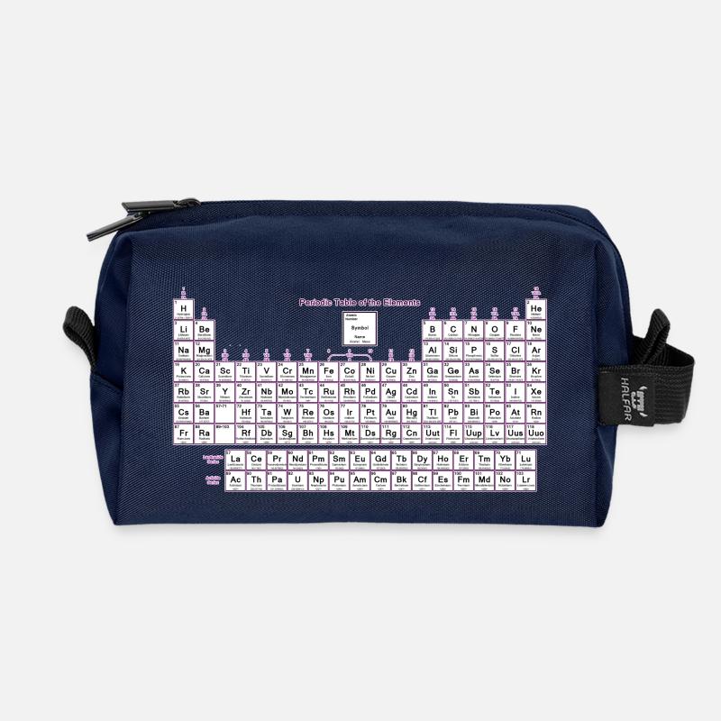 Periodensystem der Elemente - Recycelte Kulturtasche - Navy