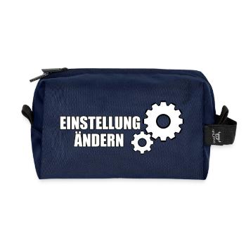 CHANGE SETTING - Recycled Toiletry Zip Bag - navy - Front