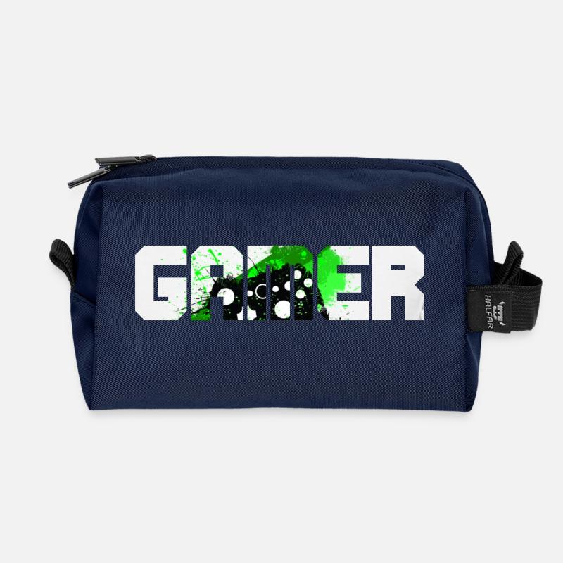 Gamer - Recycelte Kulturtasche - Navy