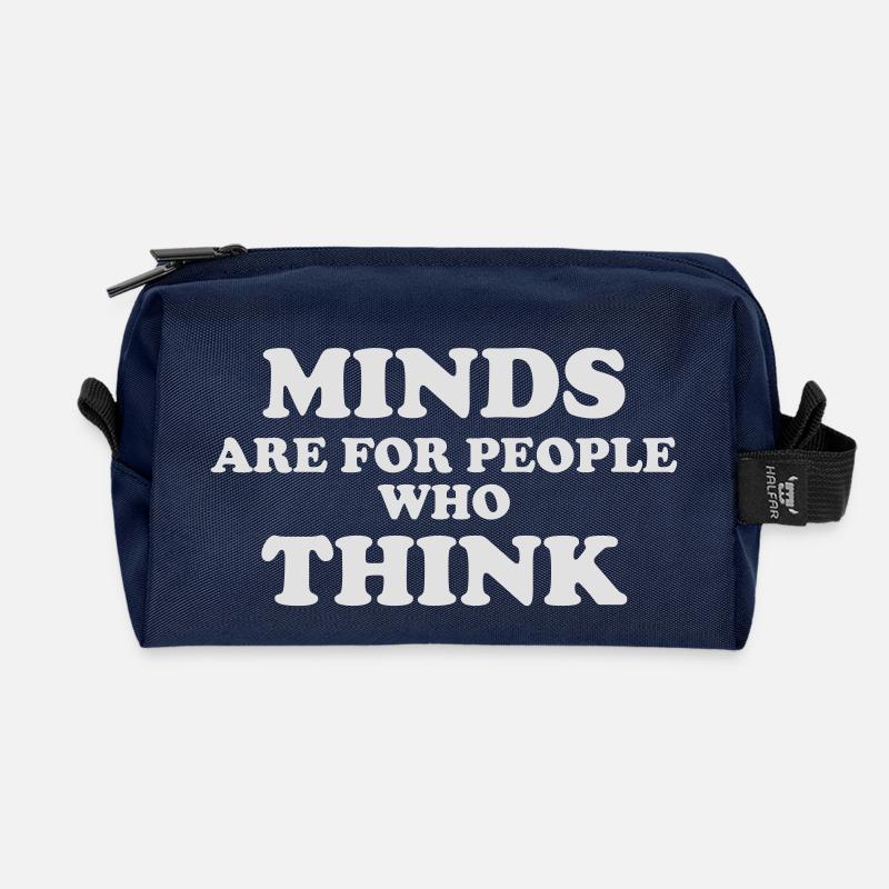 HM Murdock – Minds Are for People Who Think - Recycled Toiletry Zip Bag - navy