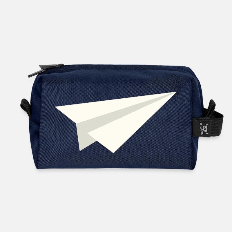 Klassische Papierflugzeug - Recycelte Kulturtasche - Navy