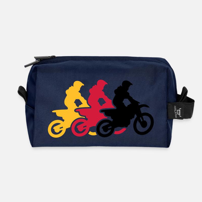 motocross - Recycelte Kulturtasche - Navy