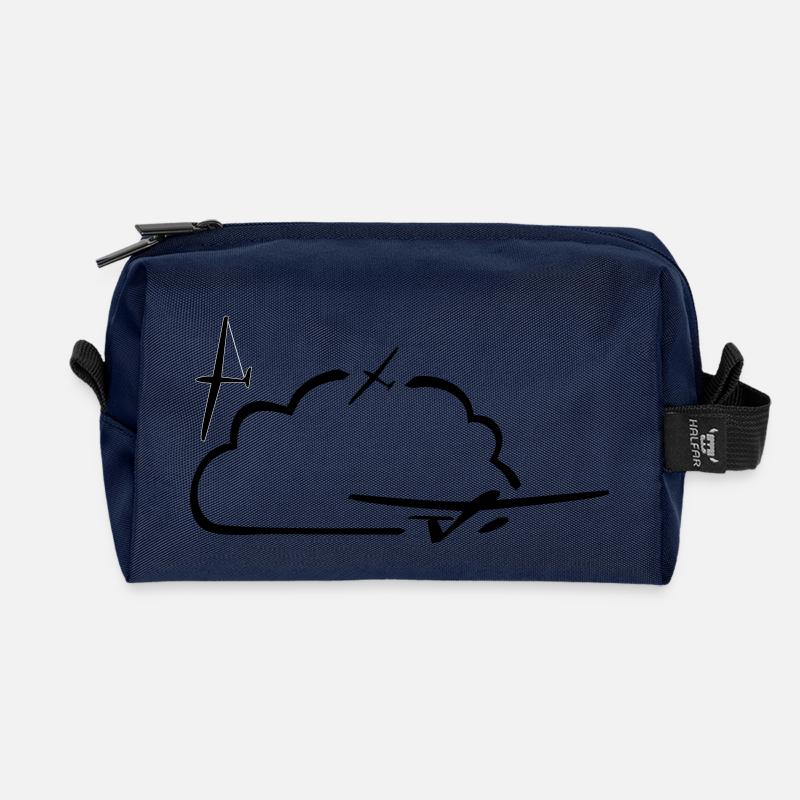 wolke mit segelflugzeugen - Recycelte Kulturtasche - Navy