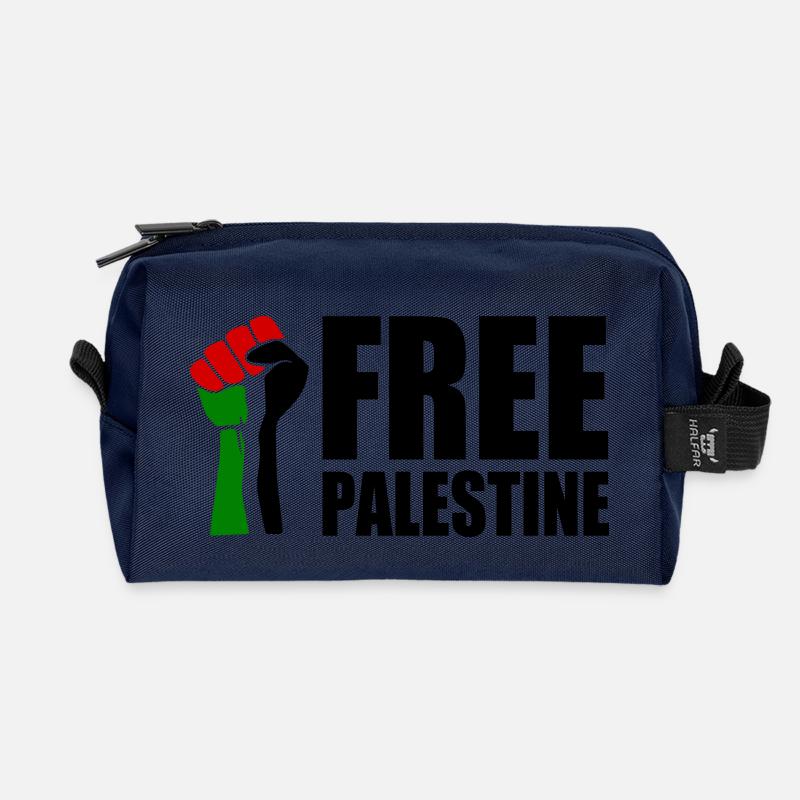 Free palestine - Recycelte Kulturtasche - Navy