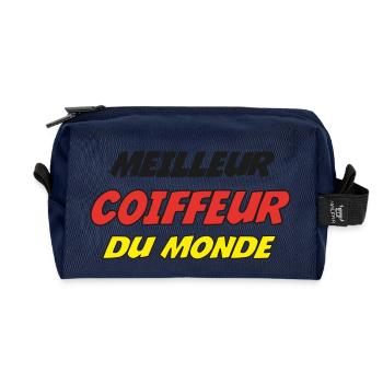 MEILLEUR COIFFEUR DU MONDE - Trousse de toilette en tissu recyclé - marine - Devant