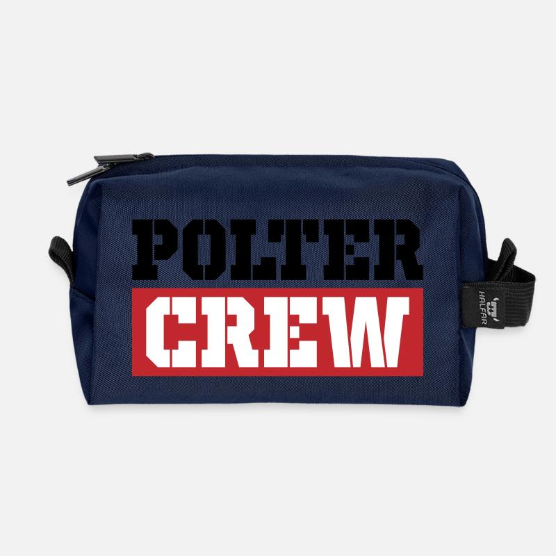 Polter Crew - Recycelte Kulturtasche - Navy