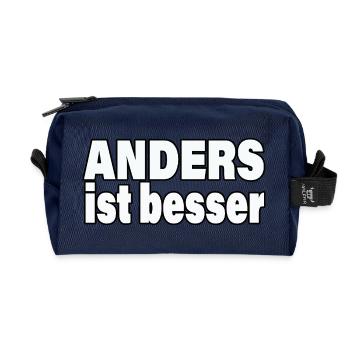 DIFFERENT IS BETTER - Recycled Toiletry Zip Bag - navy - Front