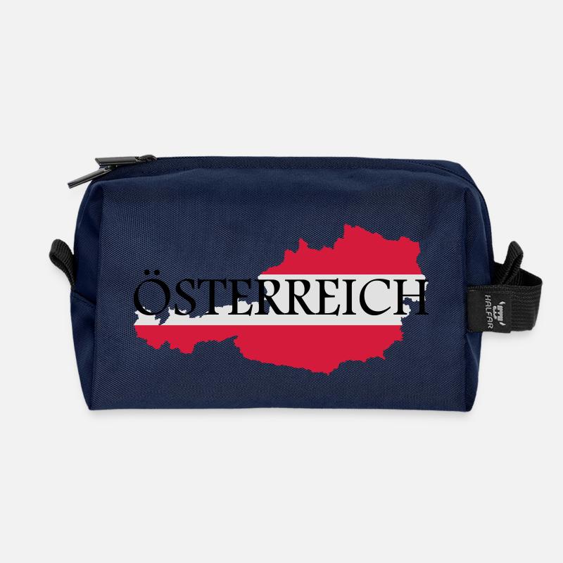 Austria - Recycled Toiletry Zip Bag - navy