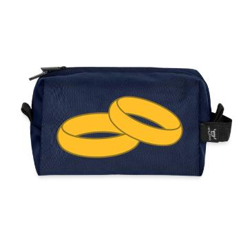 Rings - Recycled Toiletry Zip Bag - navy - Front