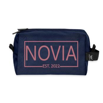 2022 Verlobung Brautdusche Hochzeit - Recycelte Kulturtasche - Navy - Vorne