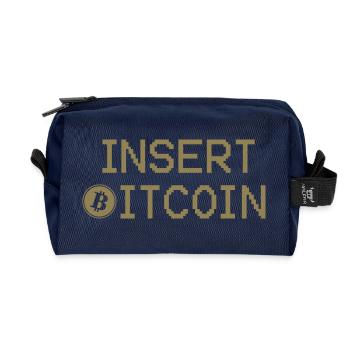 Présentez Bitcoin ici - Trousse de toilette en tissu recyclé - marine - Devant