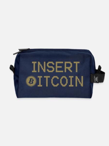 Hier Bitcoin einführen - Recycelte Kulturtasche - Navy