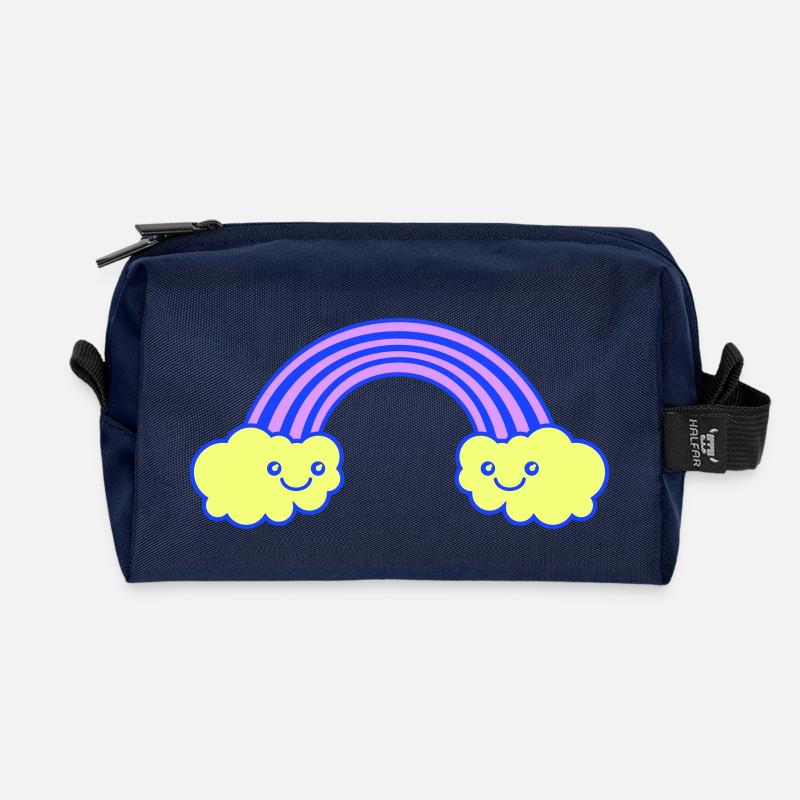 Regenbogen - Recycelte Kulturtasche - Navy