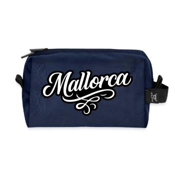 Mallorca lettering - Recycled Toiletry Zip Bag - navy - Front