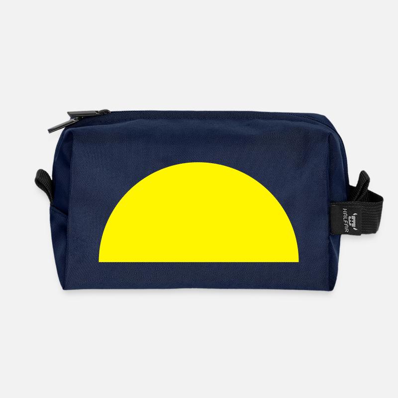 Halbkreis / half circle (1c) - Recycelte Kulturtasche - Navy