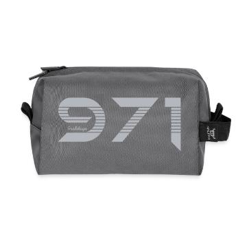 Guadeloupe 971 - Trousse de toilette en tissu recyclé - anthracite - Devant