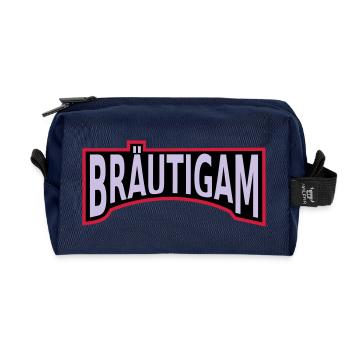 Junggesellenabschied Bräutigam - Recycelte Kulturtasche - Navy - Vorne
