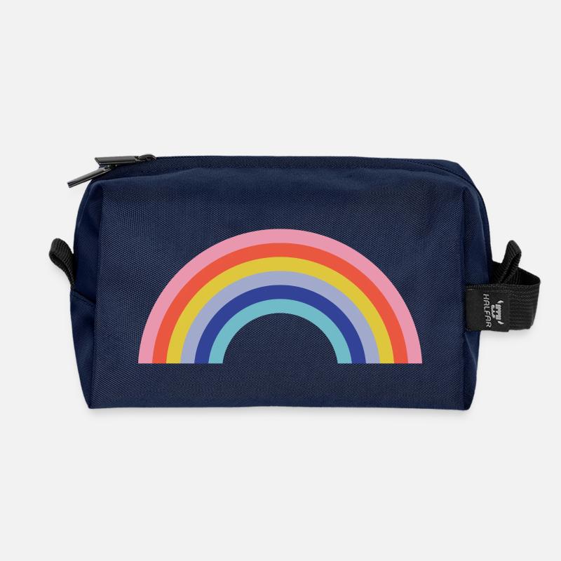 Regenbogen - Recycelte Kulturtasche - Navy