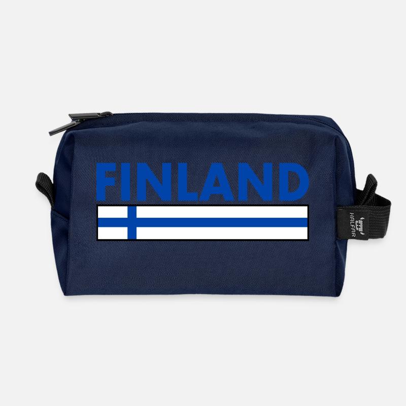 Finnland - Recycelte Kulturtasche - Navy