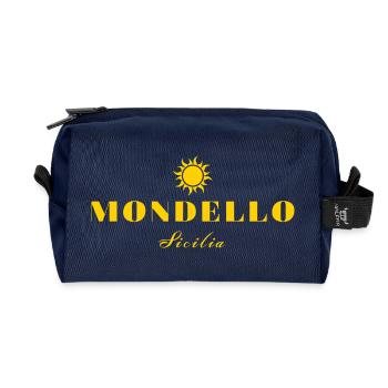 Sunburst Mondello Sicilia Design - Recycled Toiletry Zip Bag - navy - Front