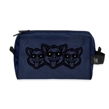 Party Sow Pigs - Recycled Toiletry Zip Bag - navy - Front