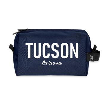 Tucson - Arizona - USA - United States of America - Recycled Toiletry Zip Bag - navy - Front