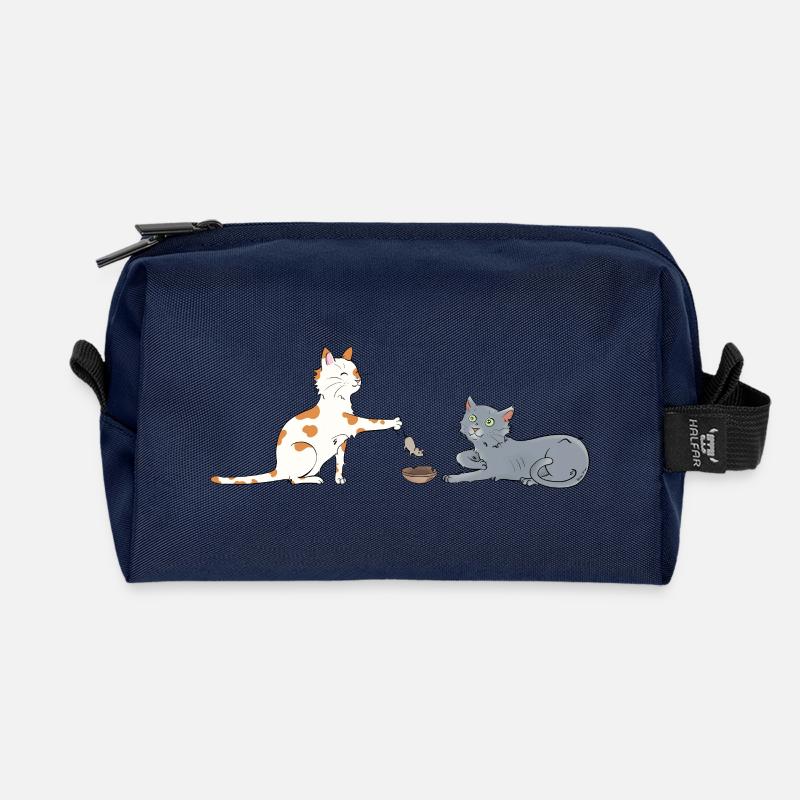 Cat-ritable - Recycled Toiletry Zip Bag - navy