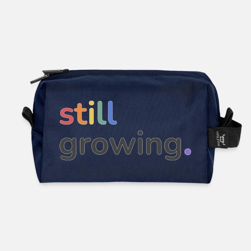 Still Growing Pride Regenbogen minimalistisch - Recycelte Kulturtasche - Navy