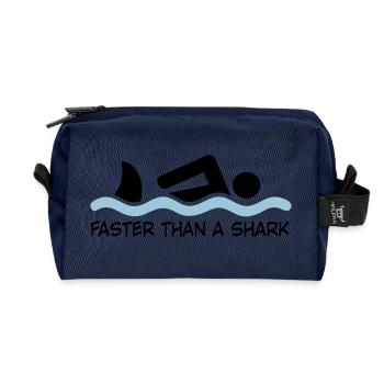 schwimmen - Recycelte Kulturtasche - Navy - Vorne